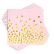 400 PCS Disposable Napkins Pink & Gold Birthday Theme Decoration Napkins for Birthday Dinner Memoria