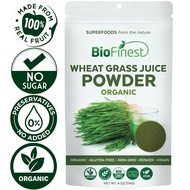 Biofinest Wheat Grass Juice Powder Organic Freeze Dried Superfood 114g - Detox Immune Antioxidant Chlorophyll Supplement