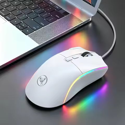 HXSJ-X1 Wired Gaming Mouse RGB Backlit ergonomics 8 button Macro optical Mouse for laptop Mac PC