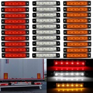 30x 6 LED light SMD 12V White Red Orange Truck Trailer Pickup Side Marker Indicators Lights caravan 
