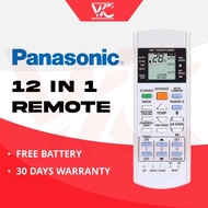 𝐅𝐑𝐄𝐄 𝐁𝐀𝐓𝐓𝐄𝐑𝐘 12 in 1 ECONAVI Inverter Panasonic Aircond Remote | Alat Kawalan Jauh Penghawa Dingin