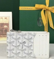 Brand New✨GOYARD Bourbon White Zipper Card Holder, Unisex