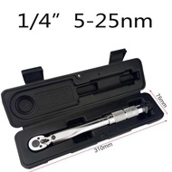 Torque Wrench Wrench 1/4 5-25Nm Two Way Spanner Tools