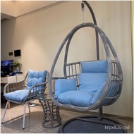 W-8&amp; fSingle Rocking Chair Swing Glider Indoor Thick Rattan Basket Chair Rattan Chair Balcony Outdoor Cradle Double Hamm