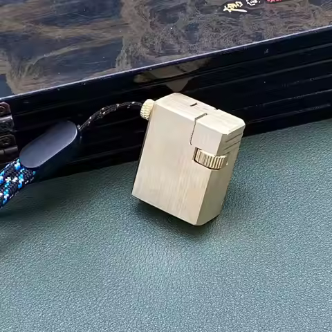 New brass one click catapult ignition fuel lighter, mini brass lighter, cigarette accessories, men's