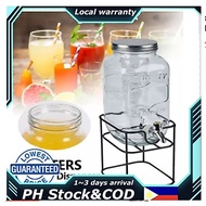 【2023】4L 5L 8L 10L Juice Drink Glass Jar Dispenser with Stand and Faucet
