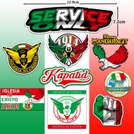 INC Stickers - SERVICE ONLY IGLESIA NI CRISTO KAPATID Reflective Vinyl Decal for Car, Motorcycle, La