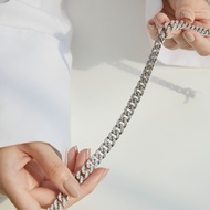 SWAN - Diamond Chain Necklace สร้อยคอโซ่ สร้อยคอเงินแท้ ฝังเพชรคิวบิกเซอร์โคเนีย cubic zirconia