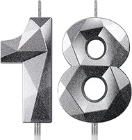 Birthday Candles Numbers Candle 18 Cake Decoration 18th Birthday Candles Birthday Silver Numbers Bir