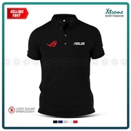 Polo T Shirt Sulam Asus ROG Republic Of Gaming Laptop PC Desktop Monitor Baju Lelaki Casual Cotton F