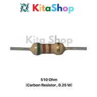 Resistor 510 Ohm (Carbon - 0.25W)