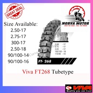 Norva Motor Viva Tubetype Ft268 Cross Tayar Tiub Viva 2.50-17 (250-17) 2.75-17 (275-17) 90/100-14 (9