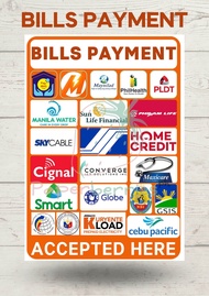 laminated signage rate for your gcash/smart/maya/billspayments