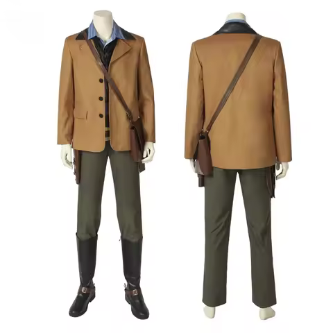 Arthur Morgan Cosplay Costumes Game RDR2 Same Style Jacket Western Denim Unifrom Brown Jacket Blue S