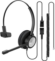 MKJ Phone Headset for Cisco Landline, Wired Headphones with Microphone Noise Canceling - Telephone Headset with RJ9 Jack for Cisco 7841 7861 7942G 7945G 7960 7961G 7962G 7971G 8841 8861 9951 9971
