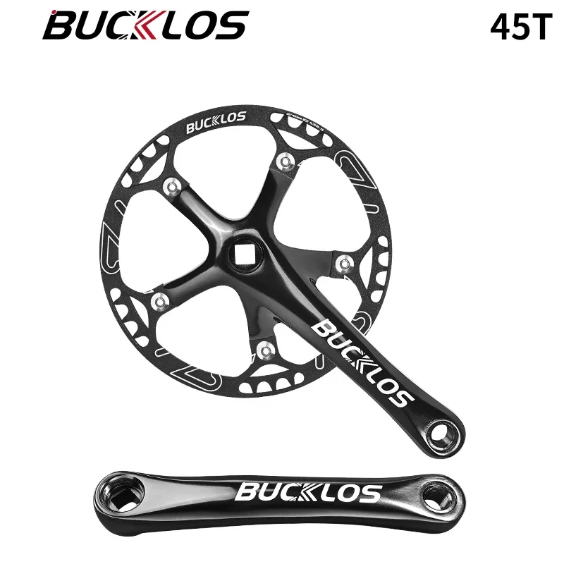 ชุดจานจักรยาน BUCKLOS 130BCD สำหรับจักรยานพับได้ 45T 47T 53T 56T 58T 130 BCD ชุดข้อเหวี่ยง BMX จานหน