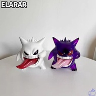 ELARA‌R Gengar Action Figure, 9cm PVC  Gengar Figure, Cute Sticking Tongue Out Transparent Gengar Co