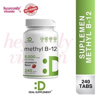 Deal Supplement Methyl B-12 Strawberry Flavor 5,000mcg - 240 Tablets