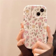 3D Curly Flower Pattern case oppo 11f 5g 11 a78 a38 a96 5g 7z a1k a3s a9 a5 2020 a5s f9 A7 a18 a15 a