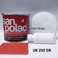 Dempul Sanpolac 250 Gram Dempul Besi Dempul Mobil + Hardener + Kape