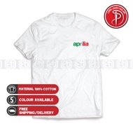 Baju Sulam Aprilia Cotton 100% T Shirt T-Shirt TShirt Streetwear Casual Motorsport Racing Pakaian Fa