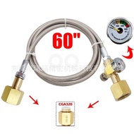 W21.8Welding Gas Cylinder CGA320CO2Steel W21.8Bottle Hose Cross-Border to Connector CGA320 Elegant U