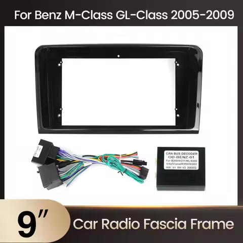 Fascia Adapter 9 Inch For Mercedes Benz ML GL ML350 GL320 X164 2005-2009 Android Car Radio Headunit 