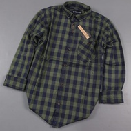 KEMEJA Brill Eighty Eight - Navy Army Long Flannel Shirt 88 L3286