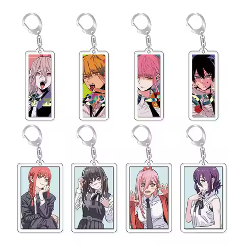 Anime Cartoons Denji Pochita Makima Hayakawa Aki Power Cosplay COSTUME Keychain Accessories Key Chai