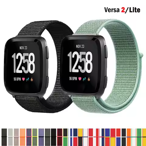 Nylon Loop Strap for Fitbit Versa 2 versa Smartwatch replacment Bracelet Sport watchband correa Fitb