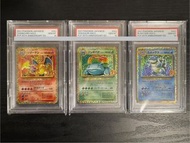 2021日版25周年 御三家 PSA10（非連號）： 噴火龍，奇異花，水戰龜 CHARIZARD VENUSAUR BLASTOISE