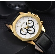 HUGO BOSS Wrist Watch Quartz Movement Leather Strap White Dial Men's Watch