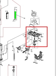 อะไหล่แท้ศูนย์/ชุดแกนซัก/คลัตช์/อะไหล่เครื่องซักผ้า/CLUTCH/SHARP 9KNB42A004659 รุ่น ES-W80T-GY