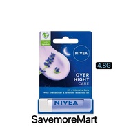 Nivea Over Night Caring Lip Balm With Shea Butter And Lavender Essential Oil 4.8G