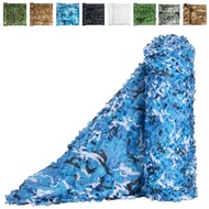 MENFLY Gazebo Cover Camouflage Net 1.5x4m Single Layer Outdoor Garden Decorative Grid Net Car Cover Netting Blue Beach Shelter Sunshelter