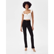 BERSHKA BLACK DENIM JEANS TROUSERS