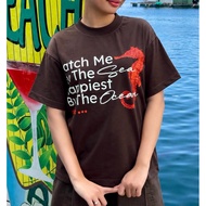 SEA-HORSE Form BOXY Unisex Brown T-shirt - de tée