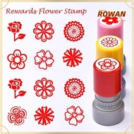 ROWANSG DIY Drawing Toy, Plastic Cartoon Flower Stamp, Random Handcraft Self Inking Teacher Review S