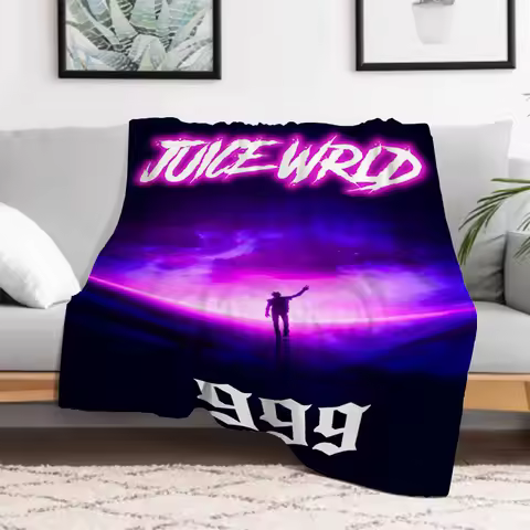 Hip Hop Rapper Juice WRLD Throw Blanket King Lid Bed Blankets for Decorative Sofa Plead Cover Soft P