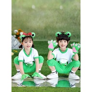Kanak-kanak Cheerleading kostum pendek lengan saman cosplay katak tarian kumpulan pakaian prestasi