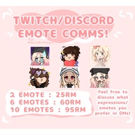 TWITCH/DISCORD EMOTE COMISSIONS FOR STREAM CHATS/SERVERS ☆彡