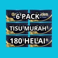 Tissue Pack 6 Pack Golden Facial Tissue 180 Sheets Golden Ok Tissue/