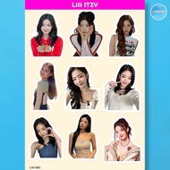 Lia ITZY Motif Stickers Set of 9 K-Pop Face Photo Stickers Various Colors Models I LIA ITZY STICKERS