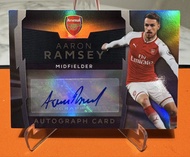 Topps premier league Arsenal Ramsey autograph card 阿仙奴 藍斯 簽名球星卡