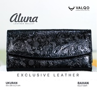 VALQO ALUNA Dompet Kulit Sapi Kartu Koin Wanita Cewek Perempuan