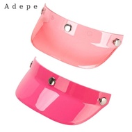 [Adepe] 3 Snap Motorcycle Visor Face Shield Lens for 3/4 Open Face Helmets DIY Pink