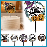 Evolens Spooky Birthday Dessert Decor Halloween Cake Decorations Halloween Cake Topper Acrylic Set –