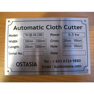 Stainless Steel Plate with Etching/Plat Keluli Tahan Karat