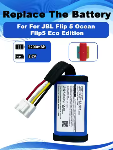 3.7V 5200mAh SUN-INTE-152 Replacement Battery For JBL Flip 5 Ocean Flip5 Eco Edition Wireless Blueto