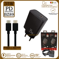HP Charger 35W Fast Charging BZ89 PD USB-C Output & Type C To Type C Cable 1 Meter Quick Charge3.0